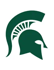 Michigan State University spartan helmet in green